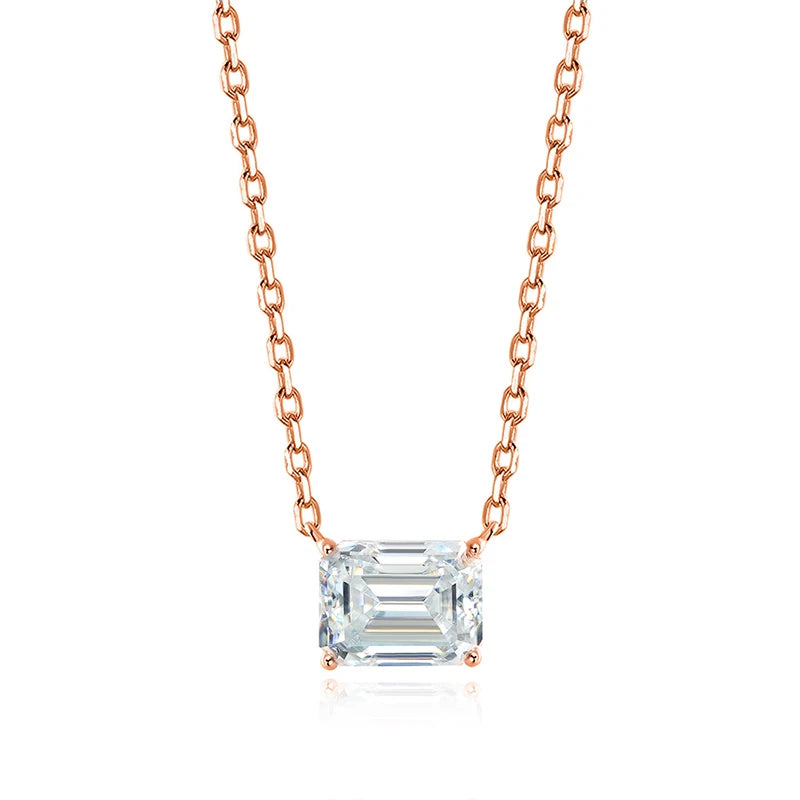 Smyoue 1-3CT Solitaire Moissanite Necklace for Women Lab Diamond Wedding Gilr Necklace 925 Sterling Silver Jewelry Shani Abergel