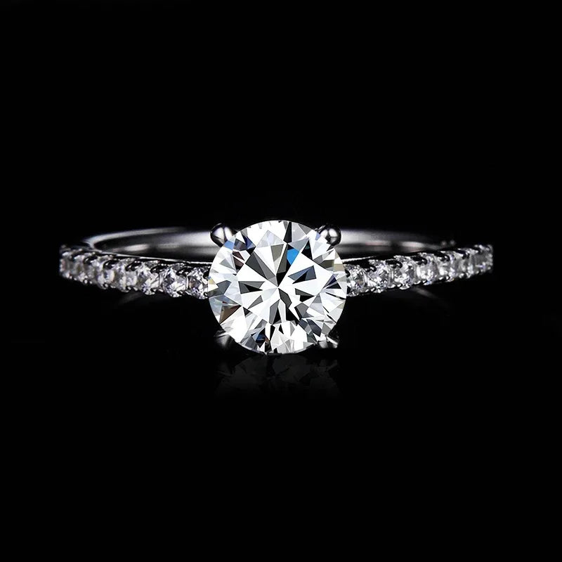 3 CT Moissanite Engagement Ring – Gold Plated S925 Sterling Silver