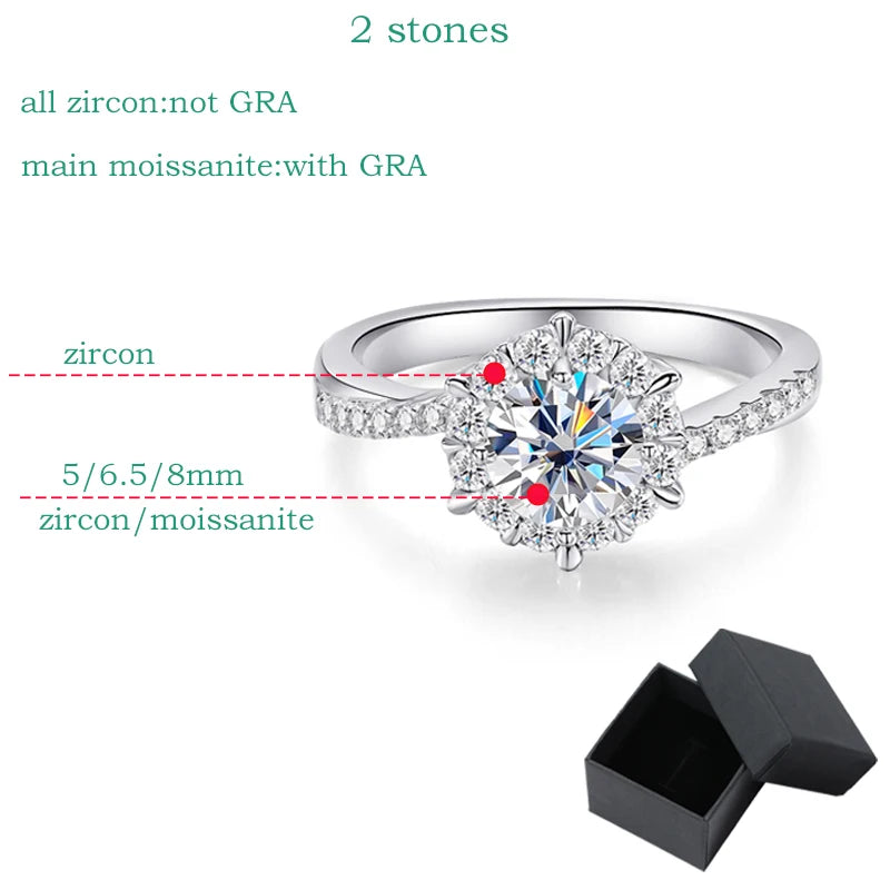 1 CT Moissanite Engagement Ring