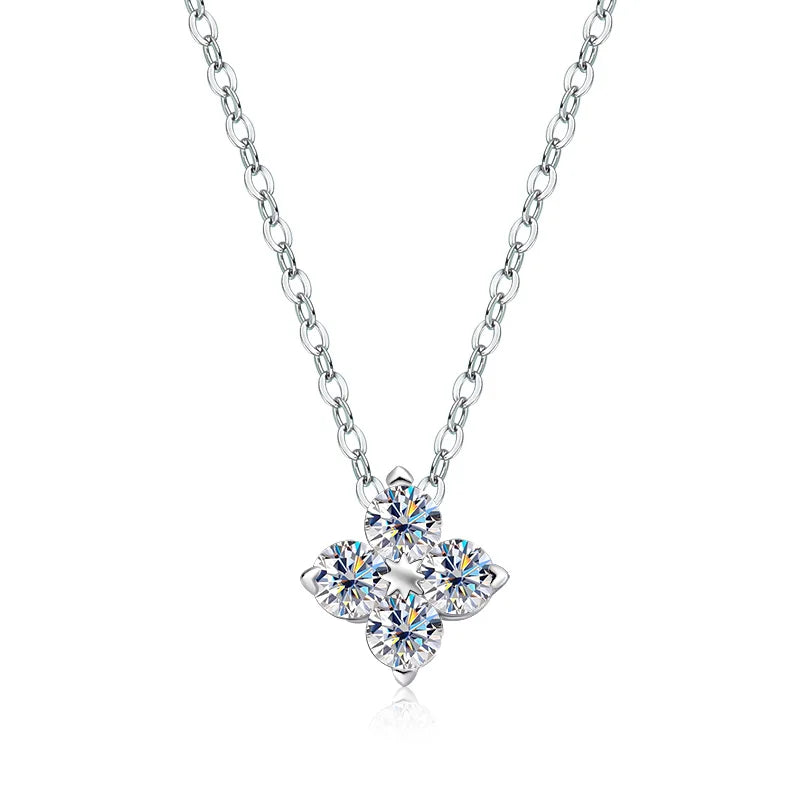 0.4ct Moissanite Pendant Necklace D Color VVS1 S925 Sterling Silver