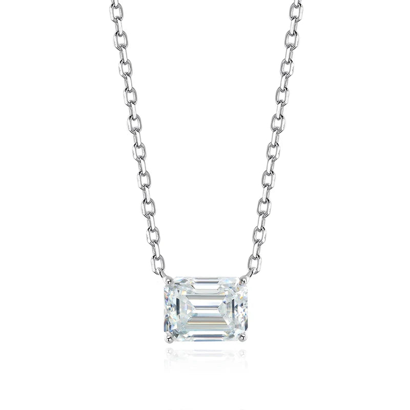 Smyoue 1-3CT Solitaire Moissanite Necklace for Women Lab Diamond Wedding Gilr Necklace 925 Sterling Silver Jewelry Shani Abergel