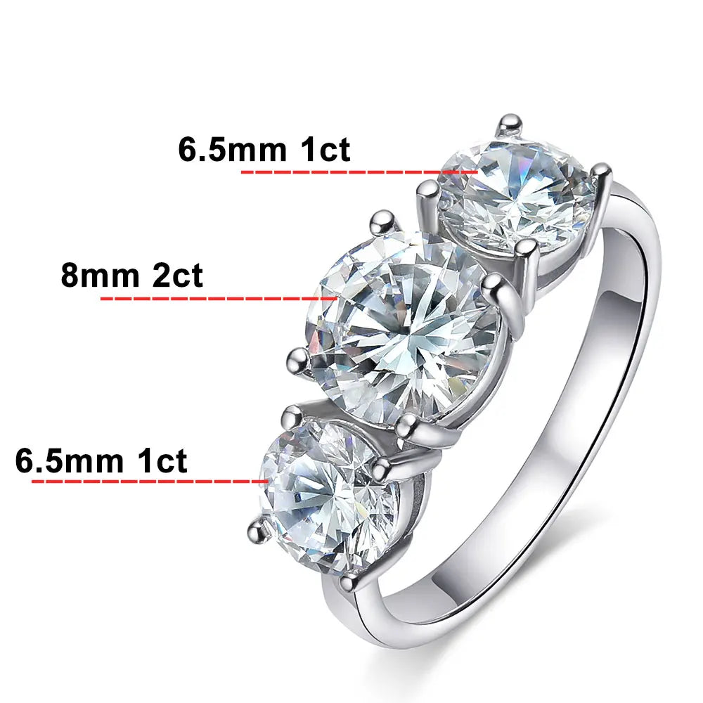 KNOBSPIN D VVS1 Moissanite Rings for Women Sparkling Diamond Engagement Wedding jewelry with GRA s925 Sliver Plated 18k Ring