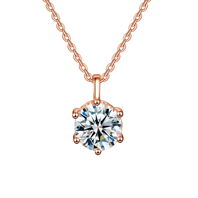 VVS1 D Color Moissanite Necklace 925 Sterling Silver Chain with Certificate – Luxury Fine Jewelry