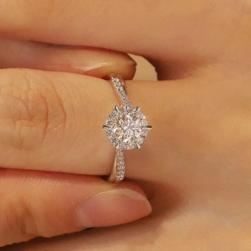1 CT Moissanite Engagement Ring