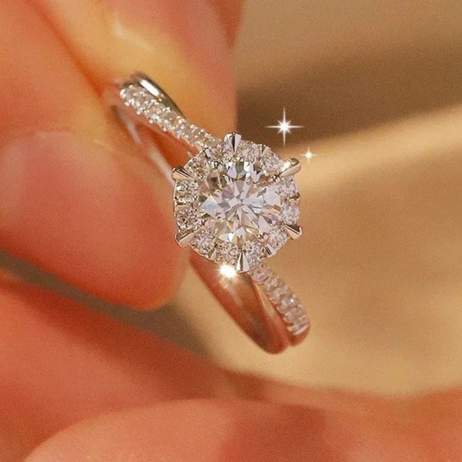1 CT Moissanite Engagement Ring