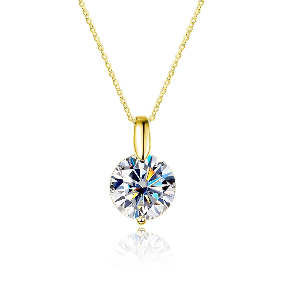 D VVS1 Moissanite Diamond Pendant 45cm Necklace