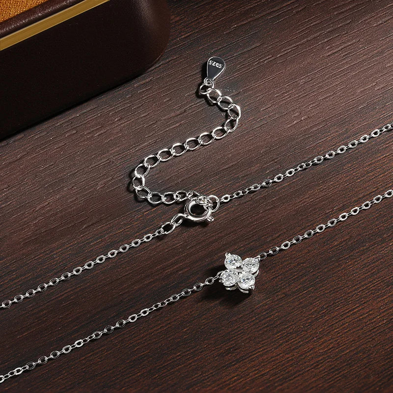 0.4ct Moissanite Pendant Necklace D Color VVS1 S925 Sterling Silver