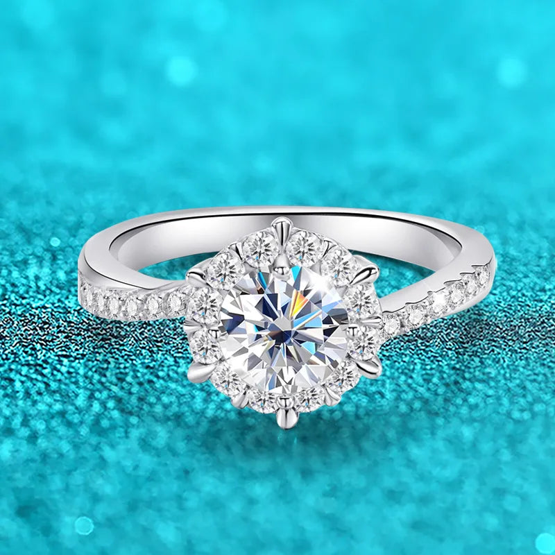 1 CT Moissanite Engagement Ring