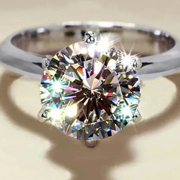 1CT GRA Certified Moissanite Ring – VVS1 Lab Diamond Solitaire