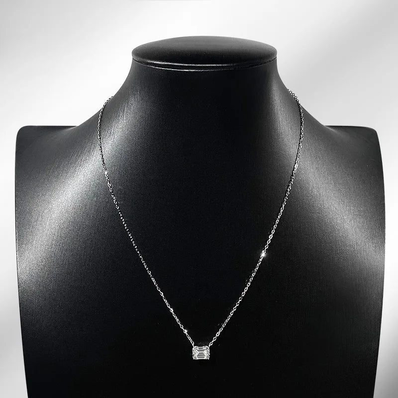 Smyoue 1-3CT Solitaire Moissanite Necklace for Women Lab Diamond Wedding Gilr Necklace 925 Sterling Silver Jewelry Shani Abergel