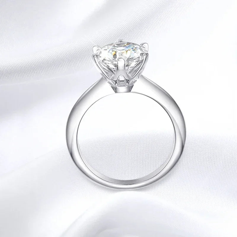 1CT GRA Certified Moissanite Ring – VVS1 Lab Diamond Solitaire