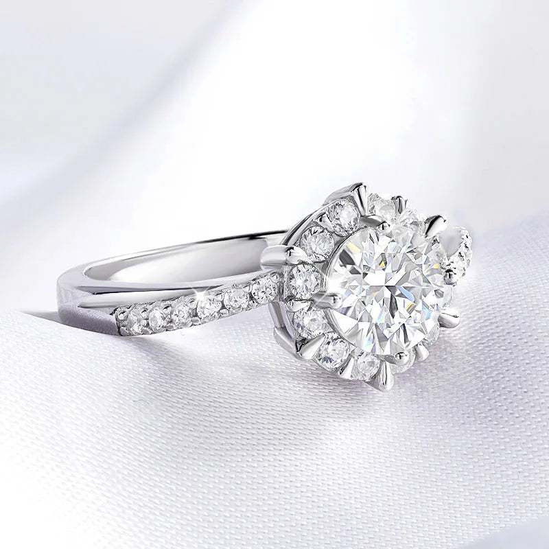 1 CT Moissanite Engagement Ring