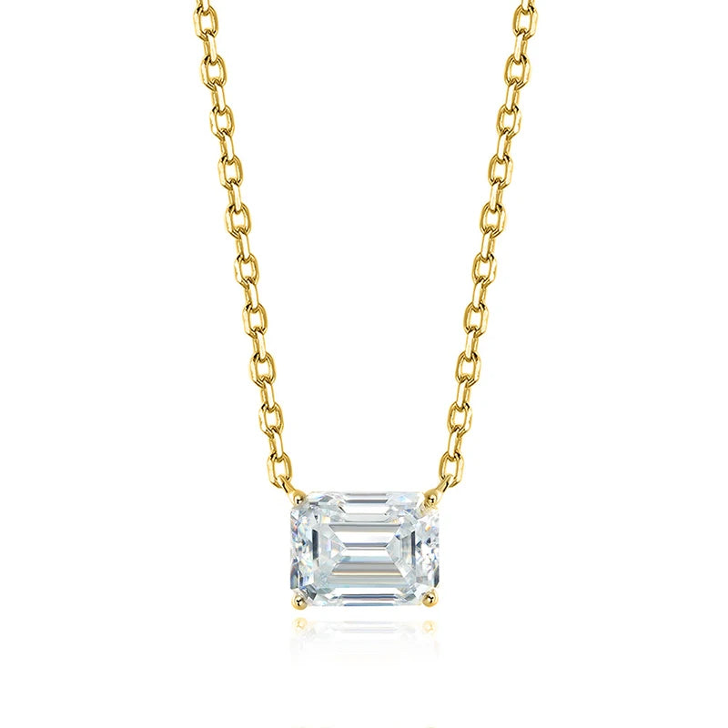 Smyoue 1-3CT Solitaire Moissanite Necklace for Women Lab Diamond Wedding Gilr Necklace 925 Sterling Silver Jewelry Shani Abergel