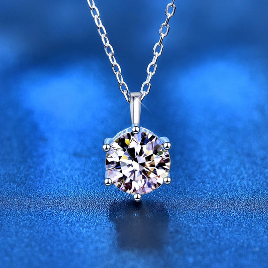 VVS1 D Color Moissanite Necklace 925 Sterling Silver Chain with Certificate – Luxury Fine Jewelry